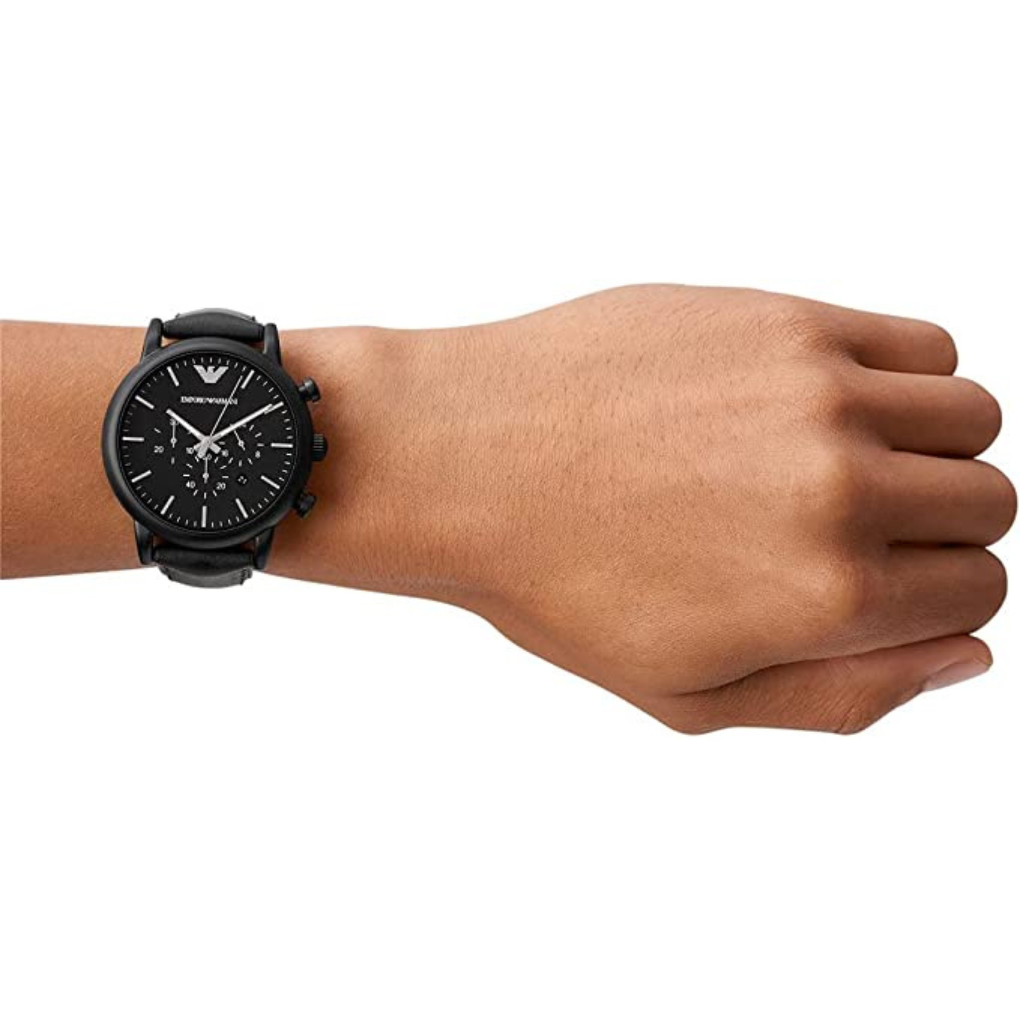 EMPORIO ARMANI OROLOGIO IN PELLE NERO