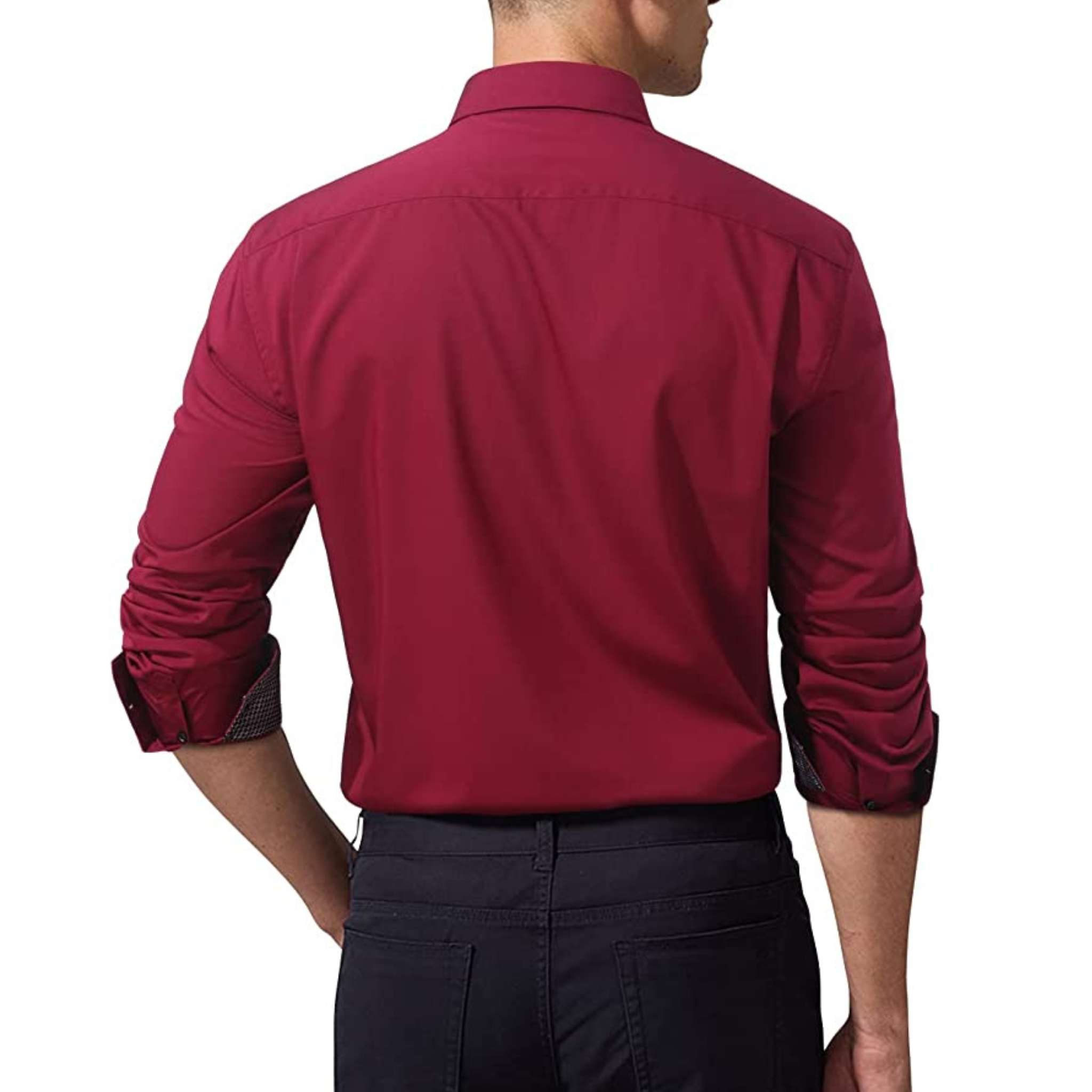 CAMICIA LESTER FANTASIA BICOLORE BORDEAUX