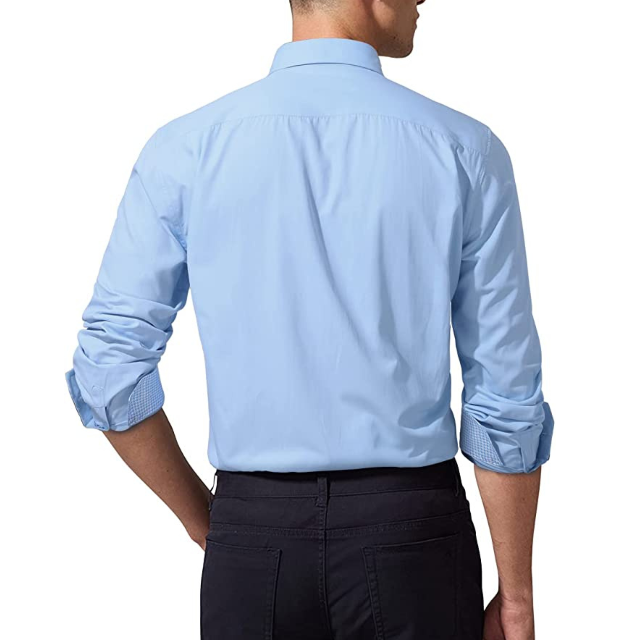 CAMICIA LESTER FANTASIA BICOLORE CELESTE