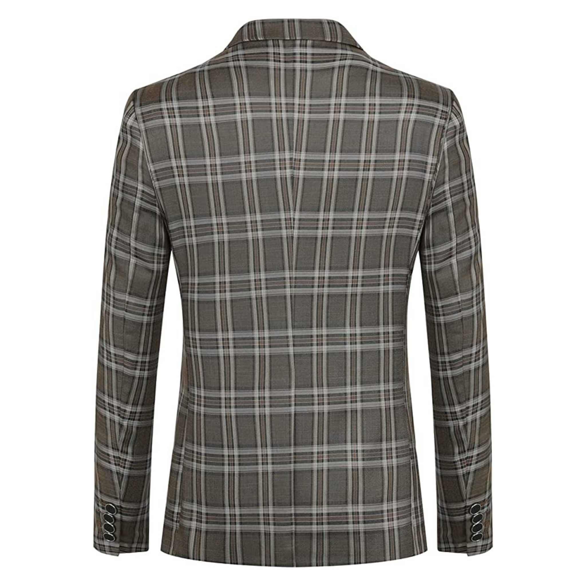 BLAZER A QUADRI GRIGIO/MARR.