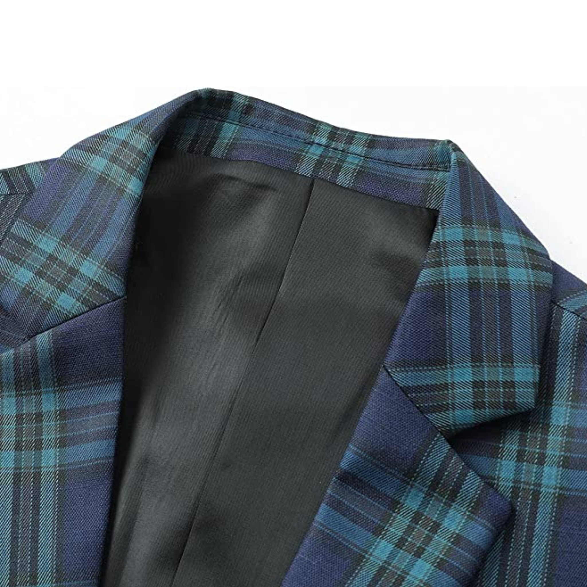 BLAZER A QUADRI BLU/VERDE