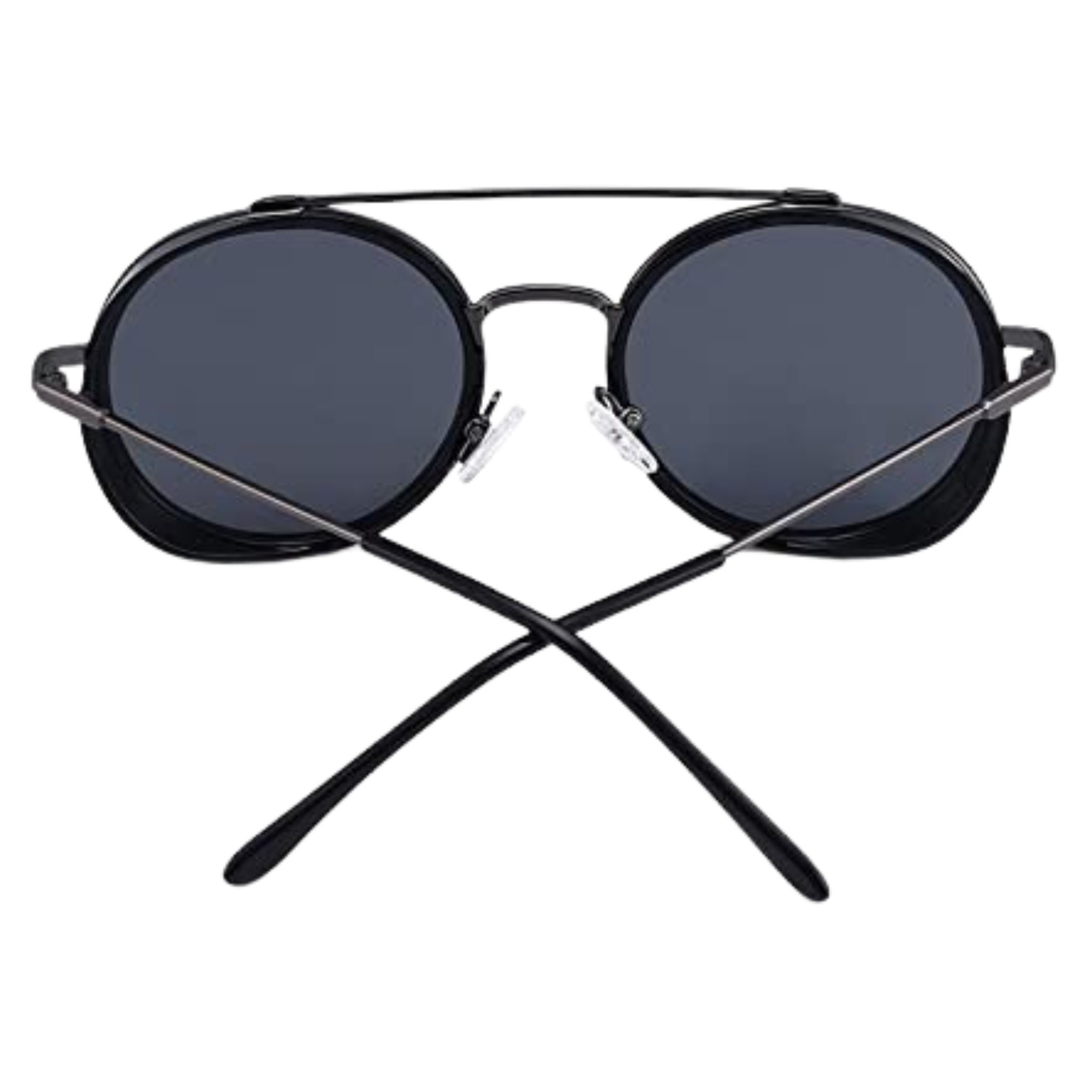 OCCHIALI ROTONDI NERI IN METALLO