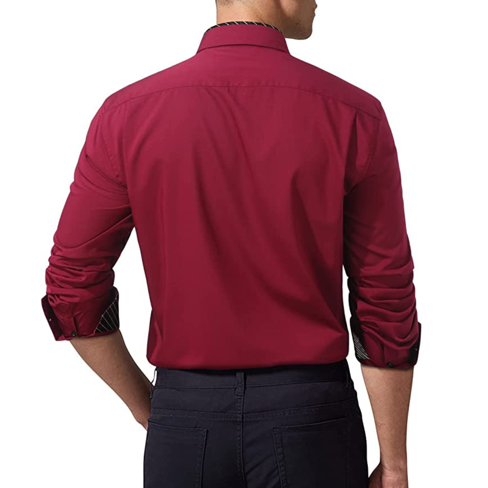 CAMICIA EDER FANTASIA BICOLORE BORDEAUX