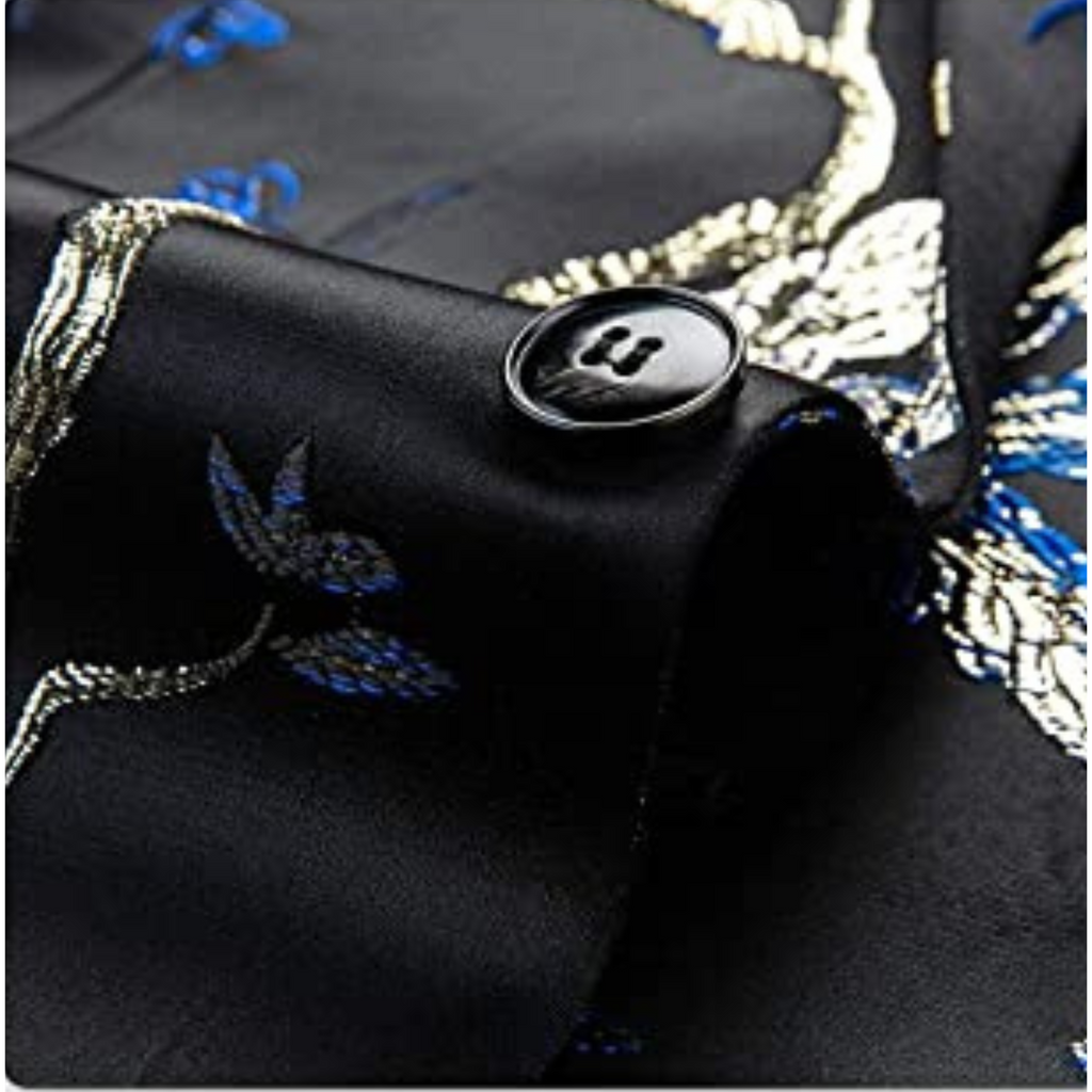 BLAZER FANTASIA FLOREALE NERO