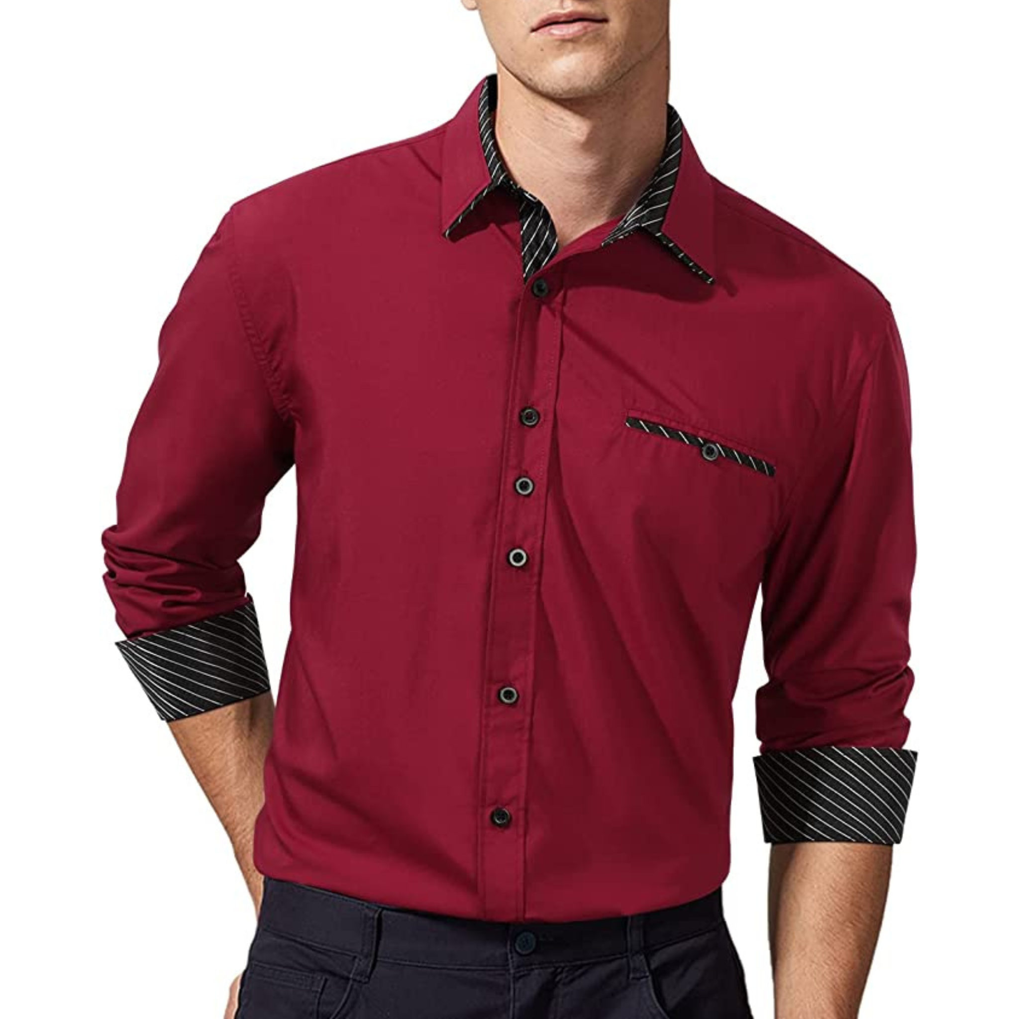 CAMICIA EDER FANTASIA BICOLORE BORDEAUX