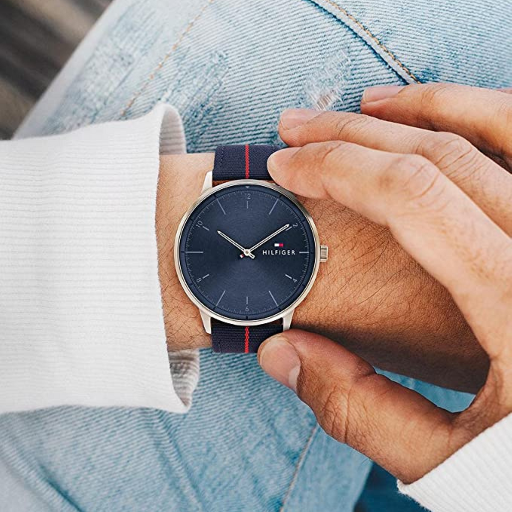 TOMMY HILFIGER OROLOGIO IN TESSUTO BLU