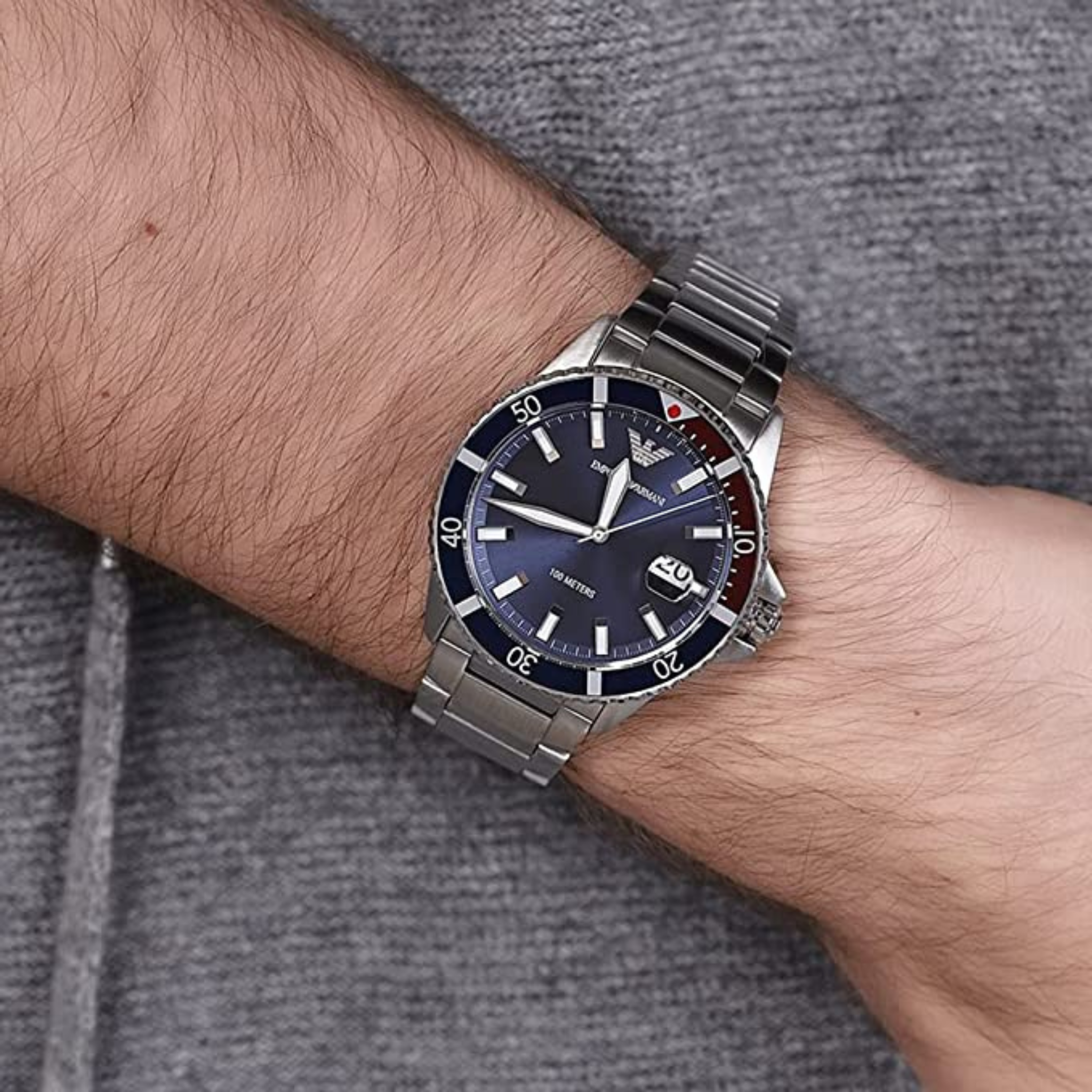 EMPORIO ARMANI OROLOGIO IN ACCIAIO BLU