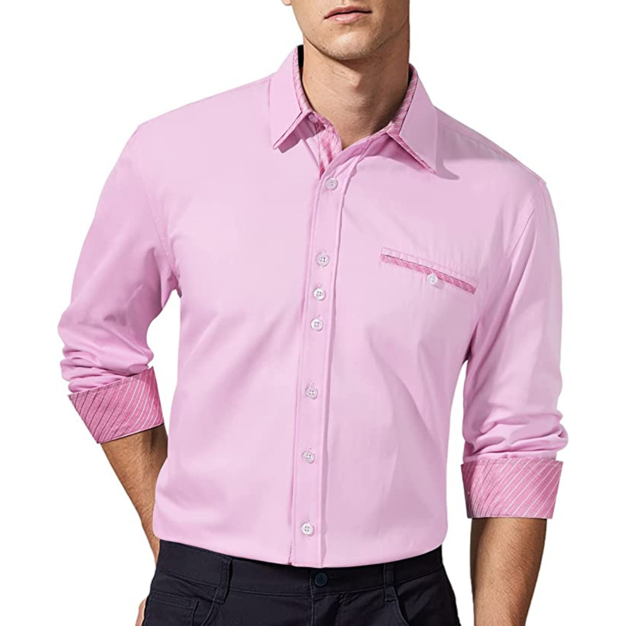 CAMICIA EDER FANTASIA BICOLORE ROSA