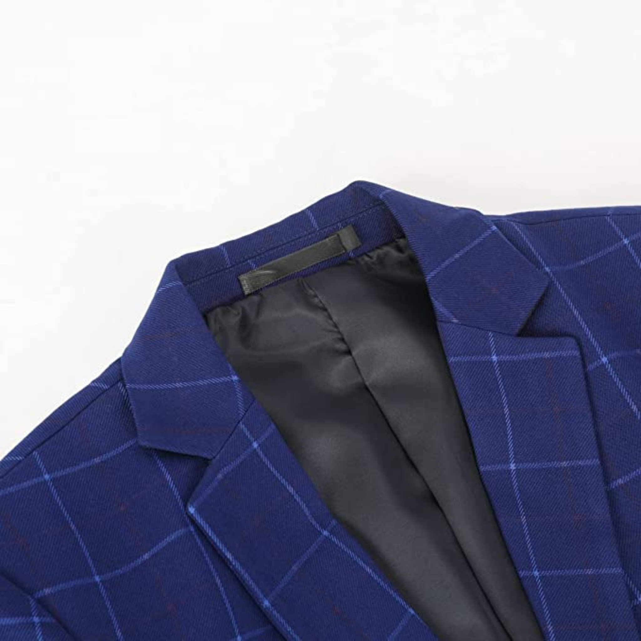 ABITO A QUADRI 3 PEZZI BLU NAVY