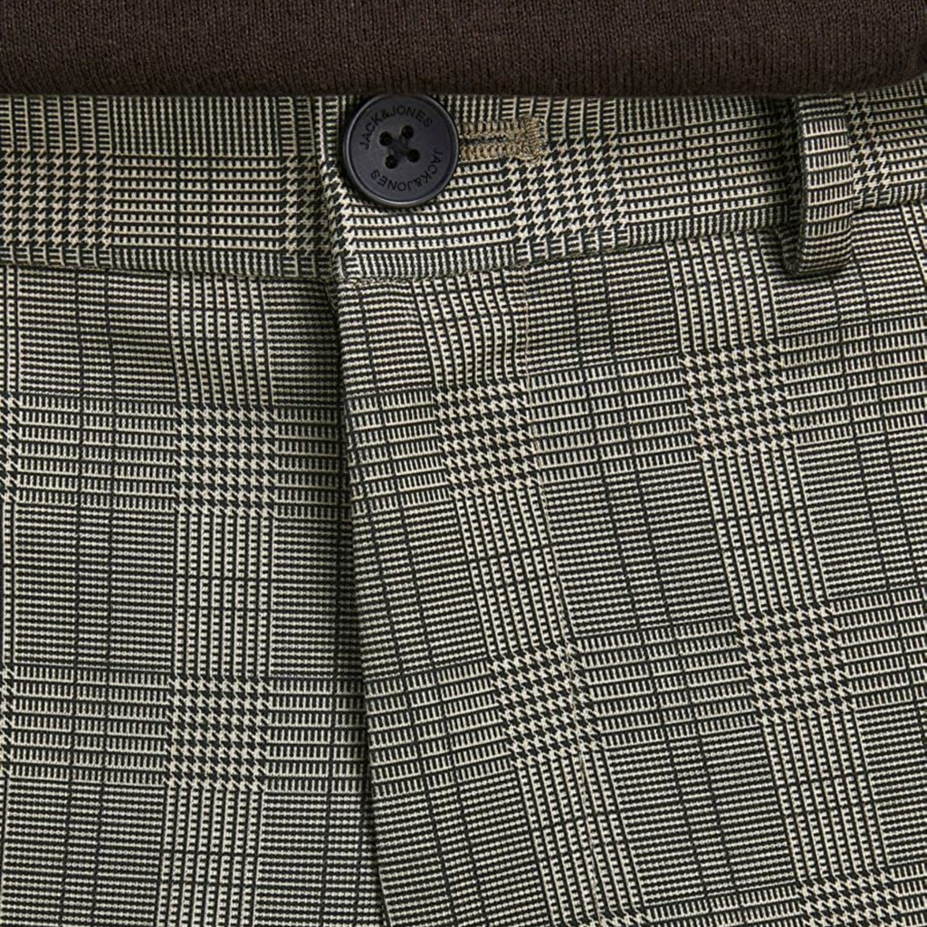 JACK & JONES PANTALONE A QUADRI GRIGIO