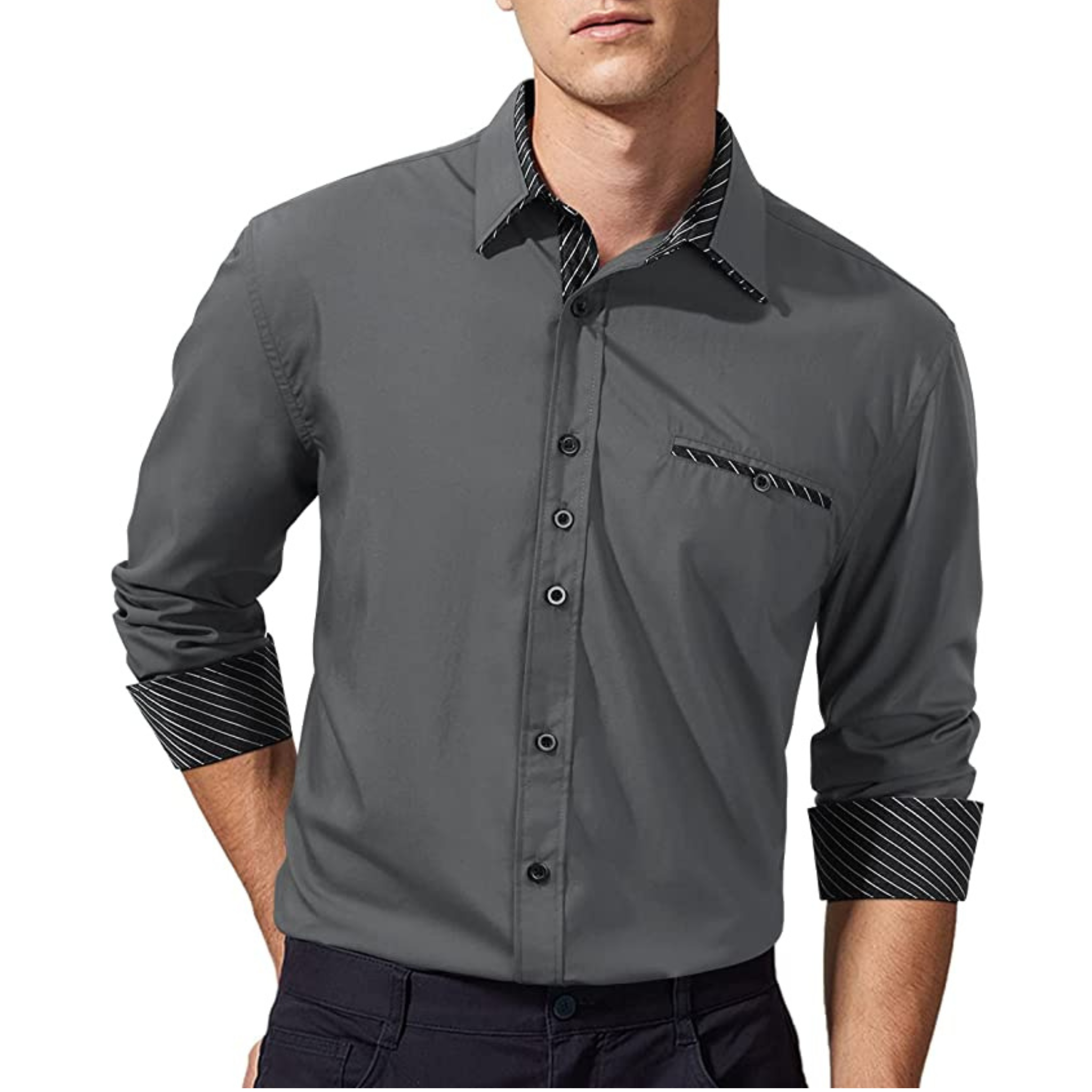 CAMICIA EDER FANTASIA BICOLORE GRIGIA