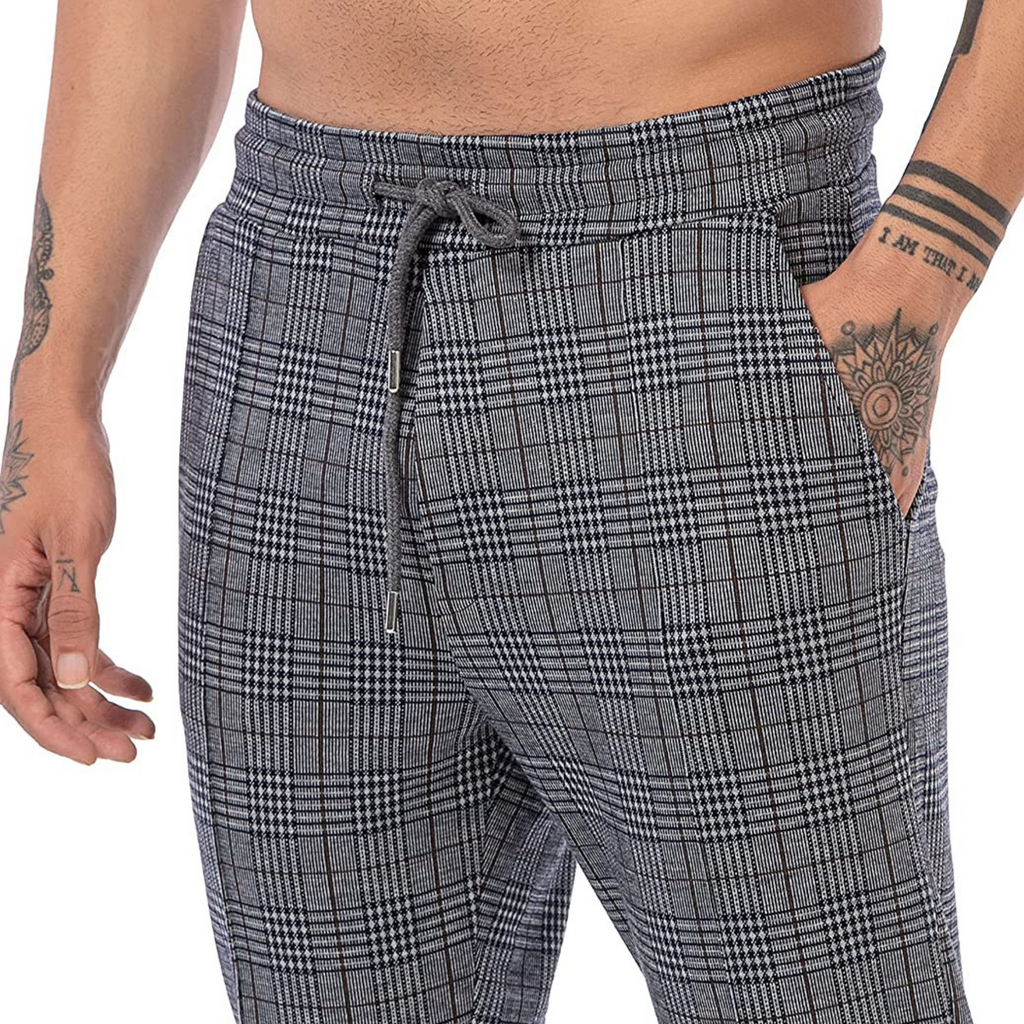 REDBRIDGE PANTALONE A QUADRI GRIGIO