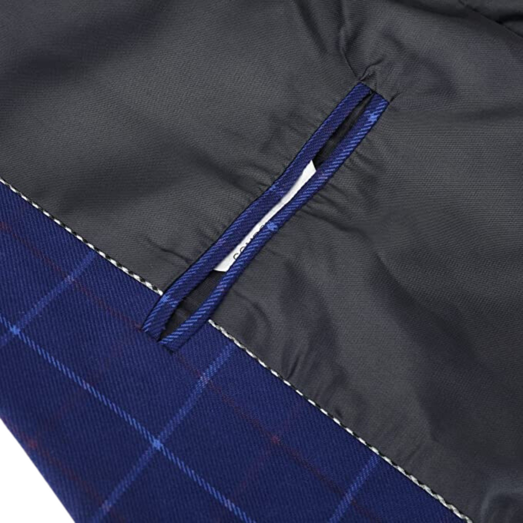 ABITO A QUADRI 3 PEZZI BLU NAVY