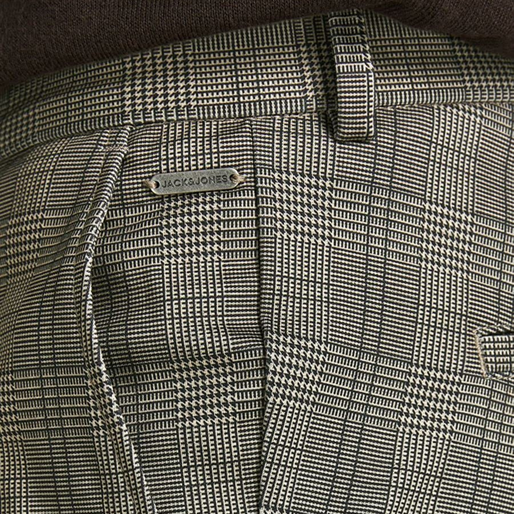 JACK & JONES PANTALONE A QUADRI GRIGIO