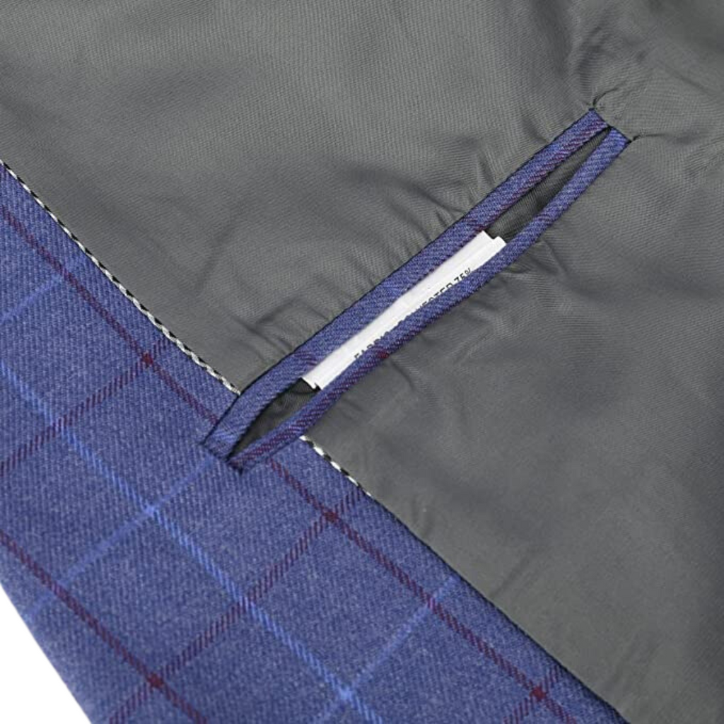 ABITO A QUADRI 3 PEZZI BLU CHIARO