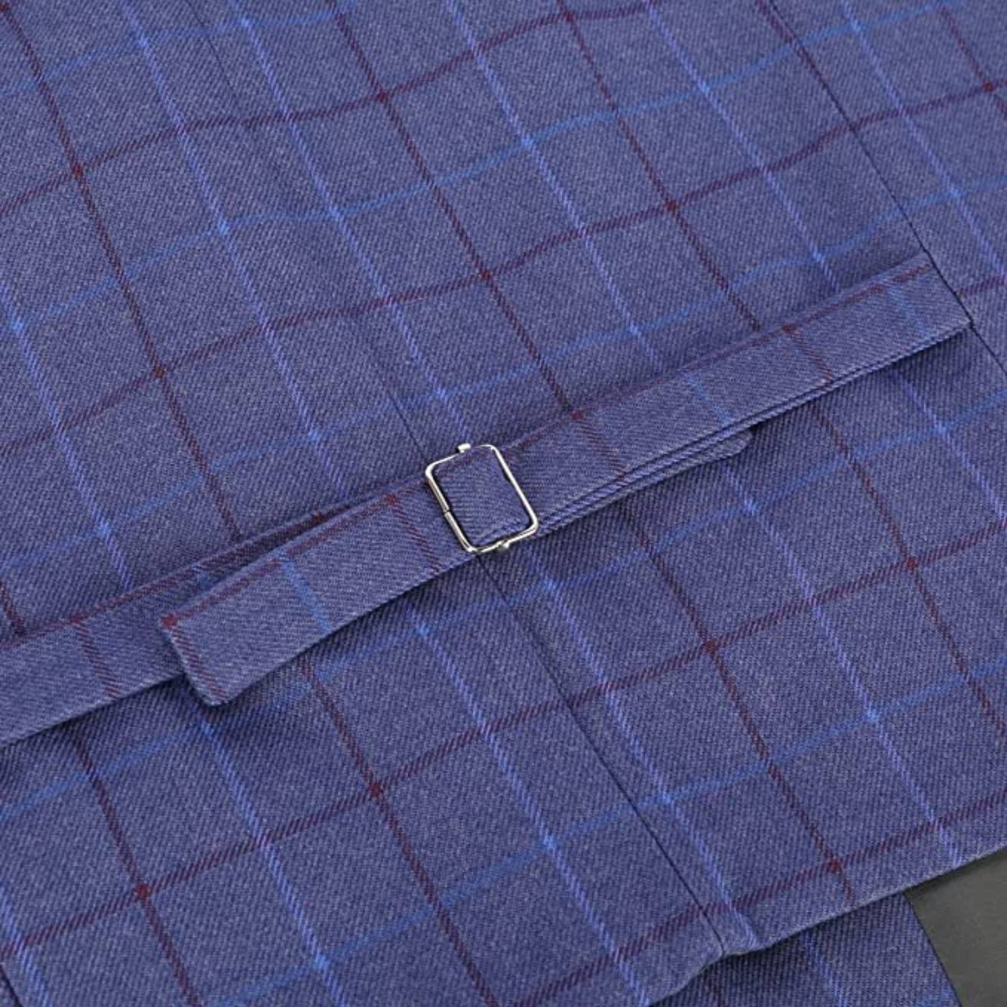 ABITO A QUADRI 3 PEZZI BLU CHIARO