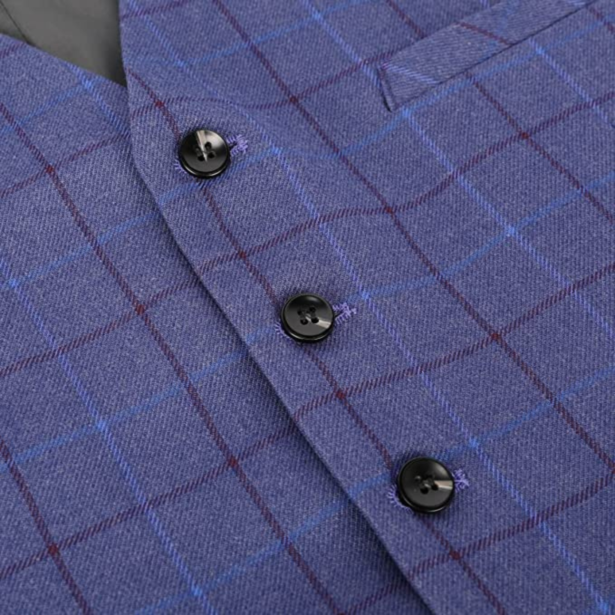 ABITO A QUADRI 3 PEZZI BLU CHIARO