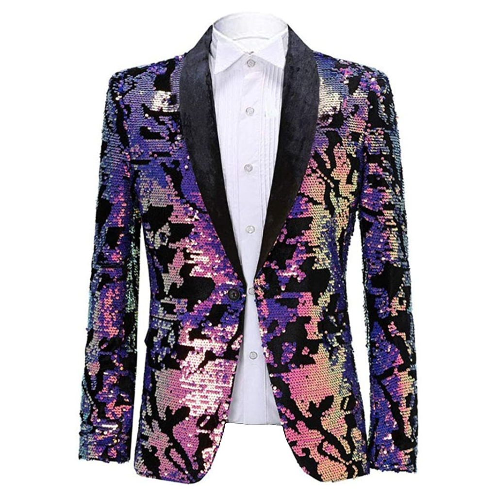 BLAZER IN VELLUTO CON PAILLETTES