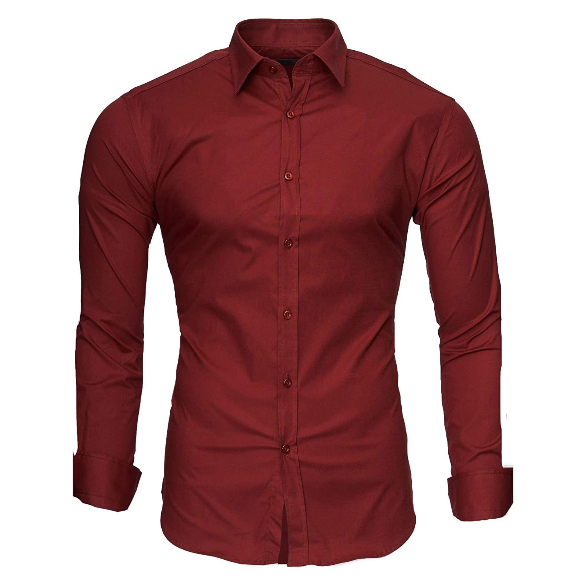 CAMICIA ANTHONY TINTA UNITA SLIM BORDEAUX (S-6XL)