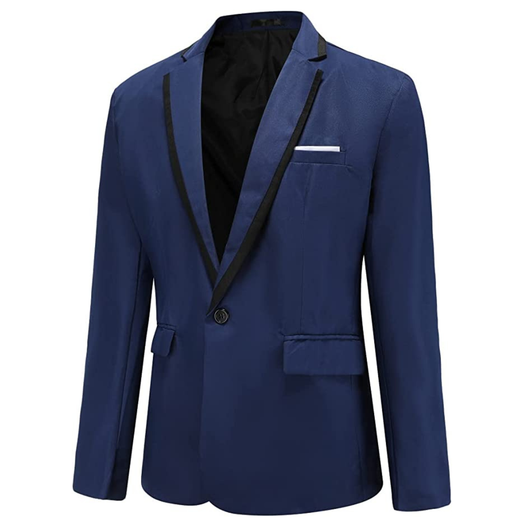 BLAZER ELEGANTE REVER SMOKING BLU