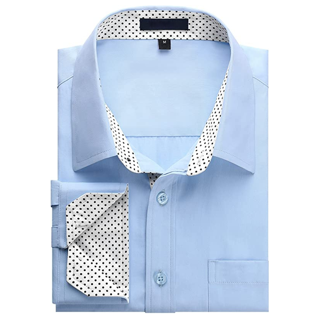 CAMICIA TREVOR FANTASIA POIS CELESTE