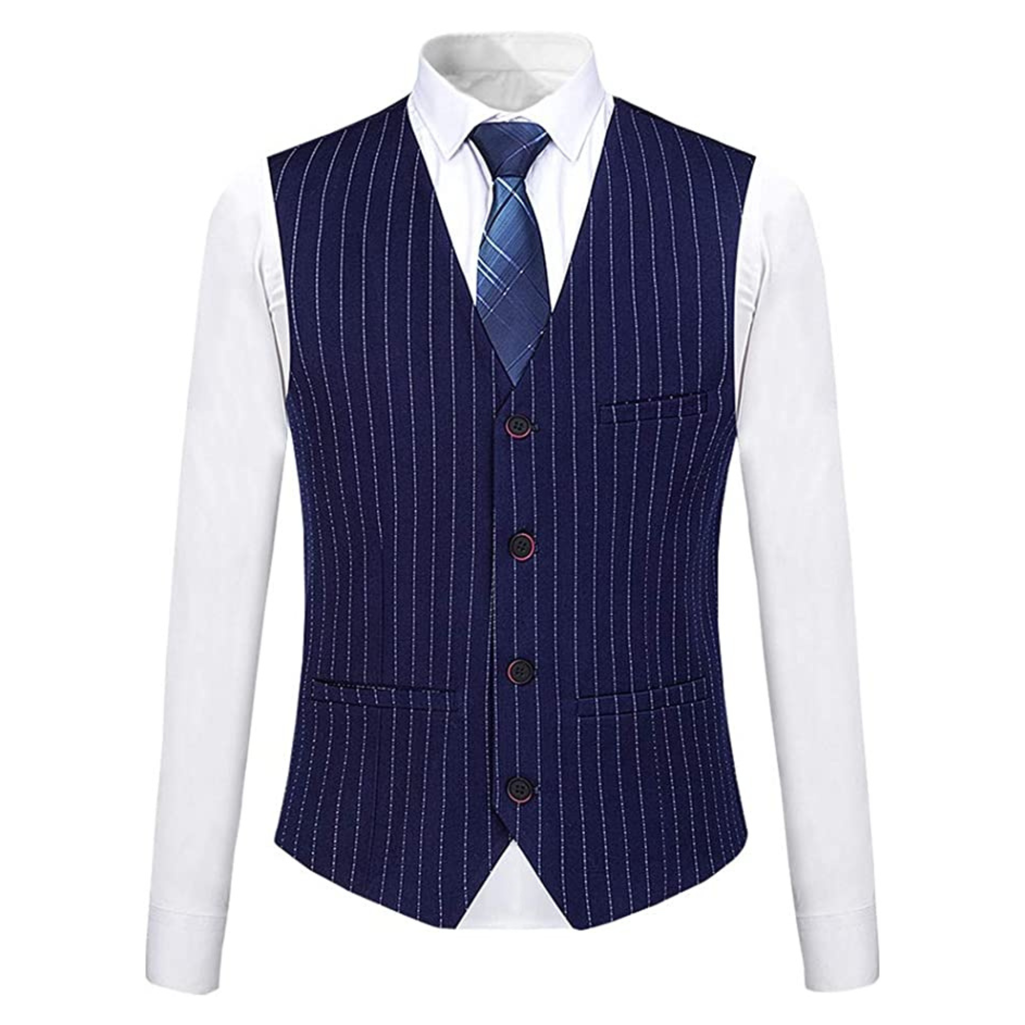 ABITO FRANCIS 3 PEZZI GESSATO BLU