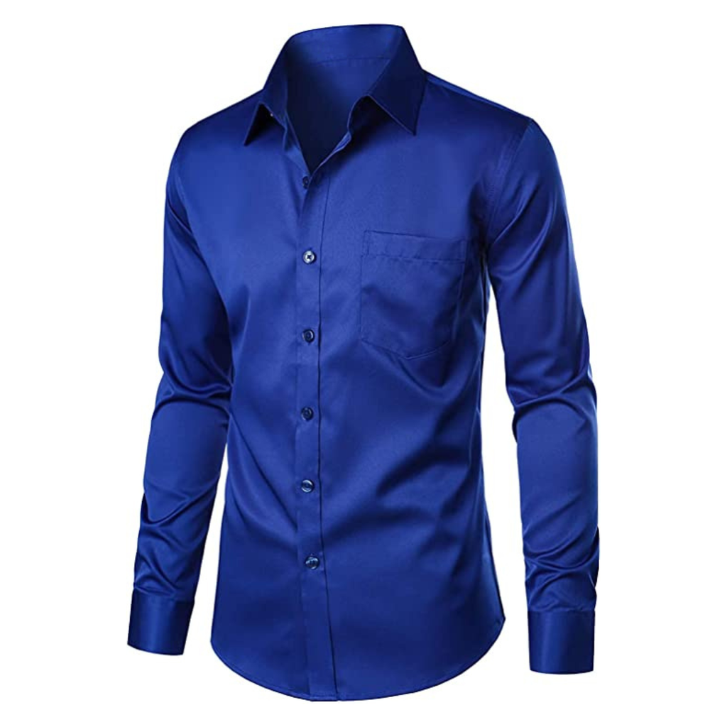 CAMICIA CHRIS TINTA UNITA BLU ELETTRICO