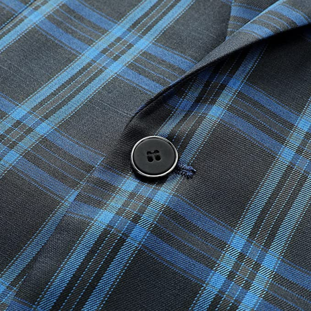 BLAZER A QUADRI BLU/GRIGIO