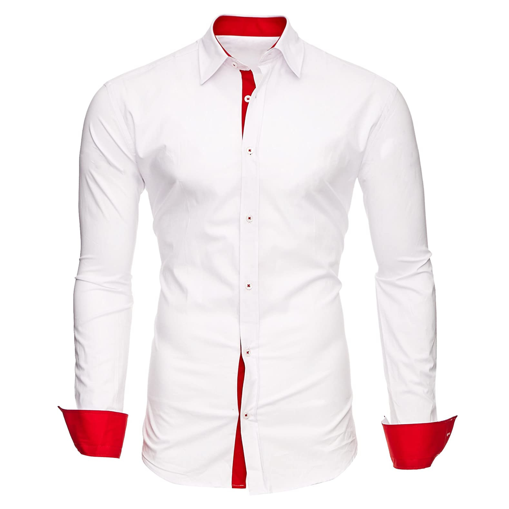 CAMICIA ARTHUR BICOLORE SLIM ROSSO (S-6XL)