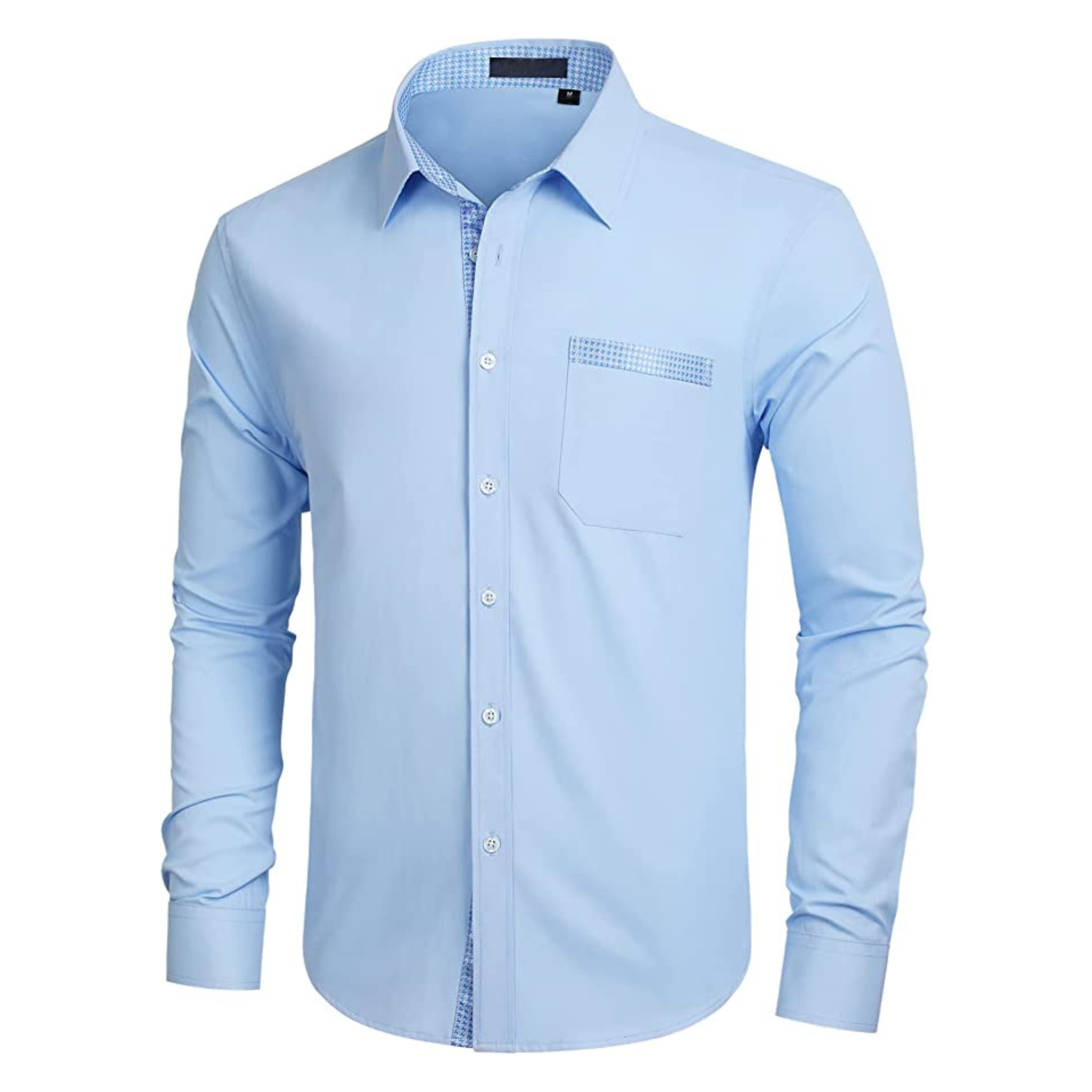 CAMICIA LESTER FANTASIA BICOLORE CELESTE