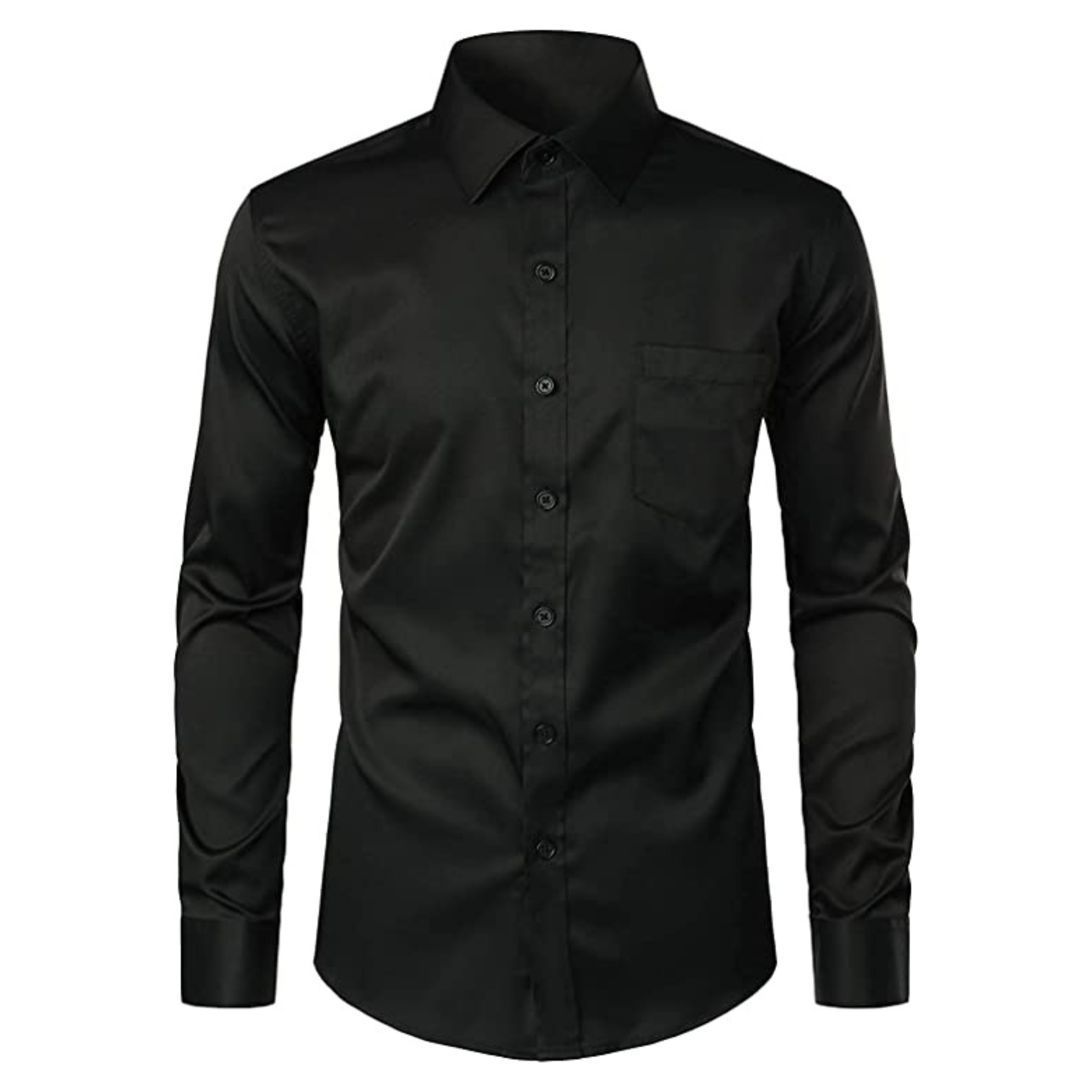 CAMICIA CHRIS TINTA UNITA NERA