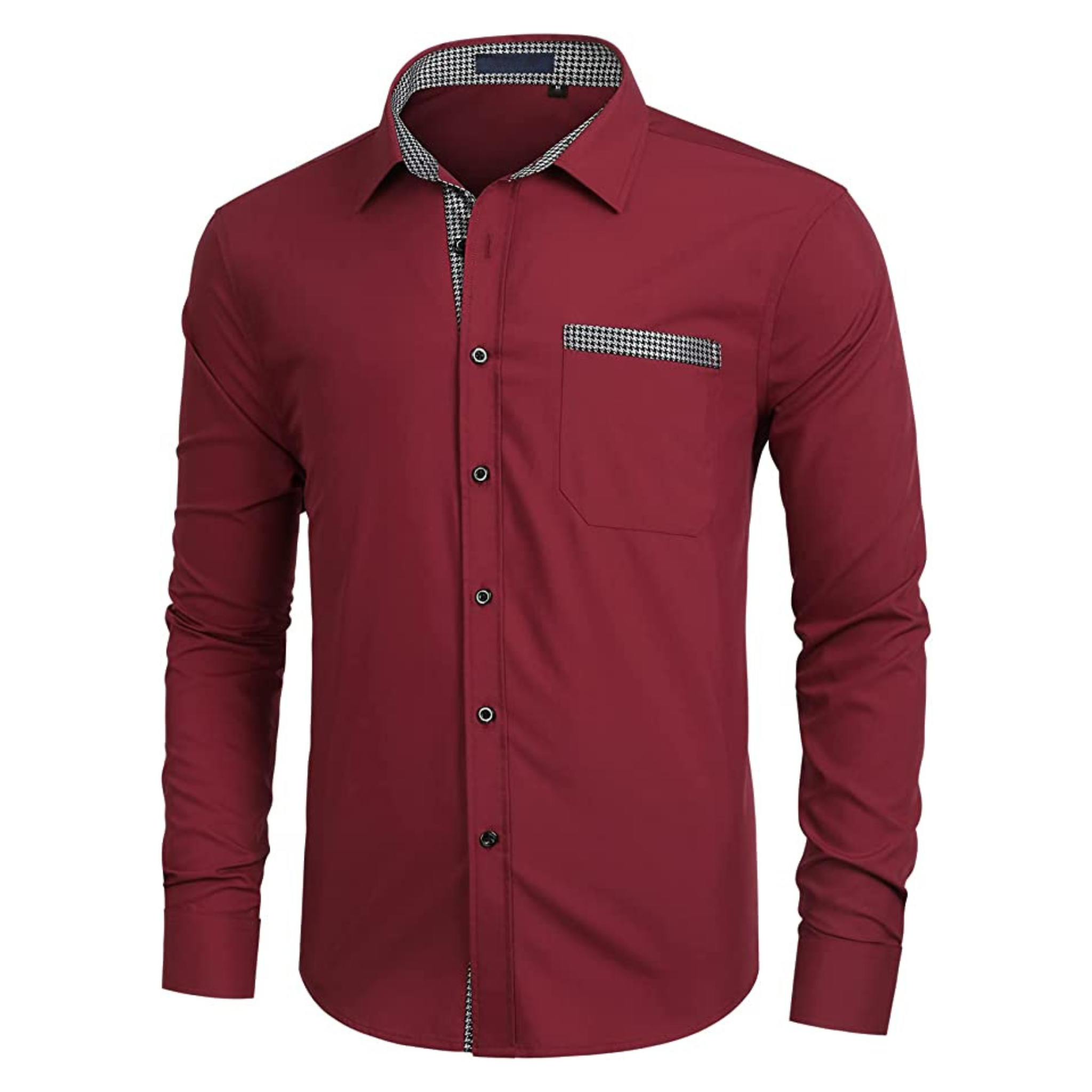 CAMICIA LESTER FANTASIA BICOLORE BORDEAUX