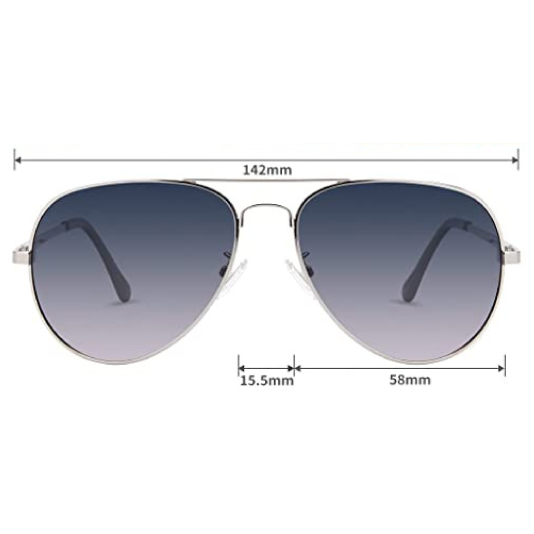 OCCHIALI AVIATORE POLARIZZATI IN METALLO ARGENTO