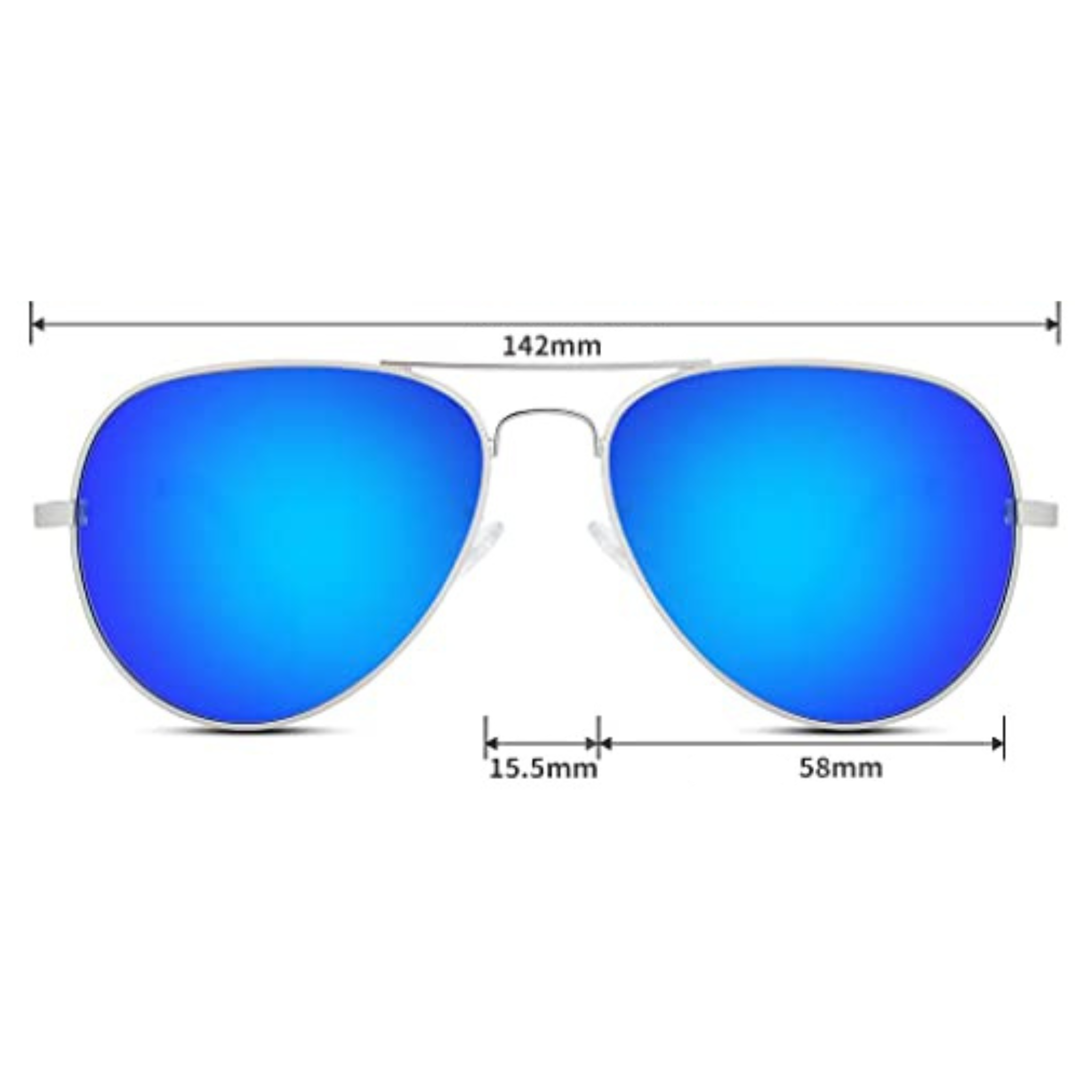 OCCHIALI AVIATORE IN METALLO AZZURRI POLARIZZATI