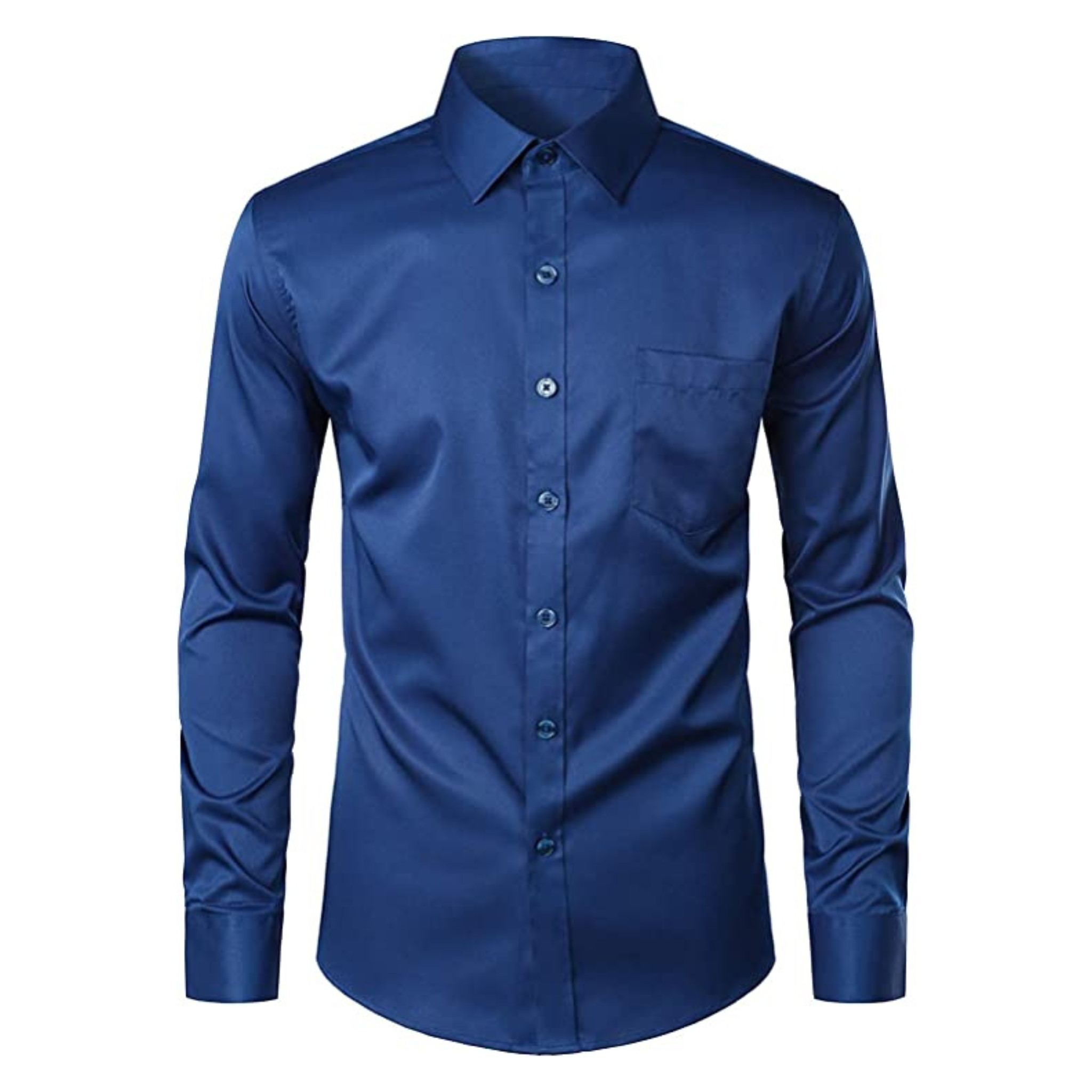 CAMICIA CHRIS TINTA UNITA BLU INDACO