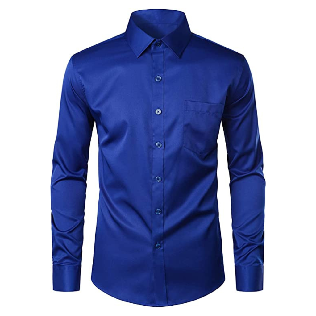 CAMICIA CHRIS TINTA UNITA BLU ELETTRICO
