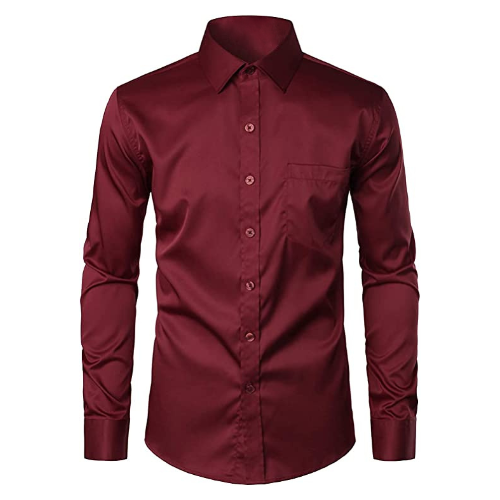CAMICIA CHRIS TINTA UNITA BORDEAUX