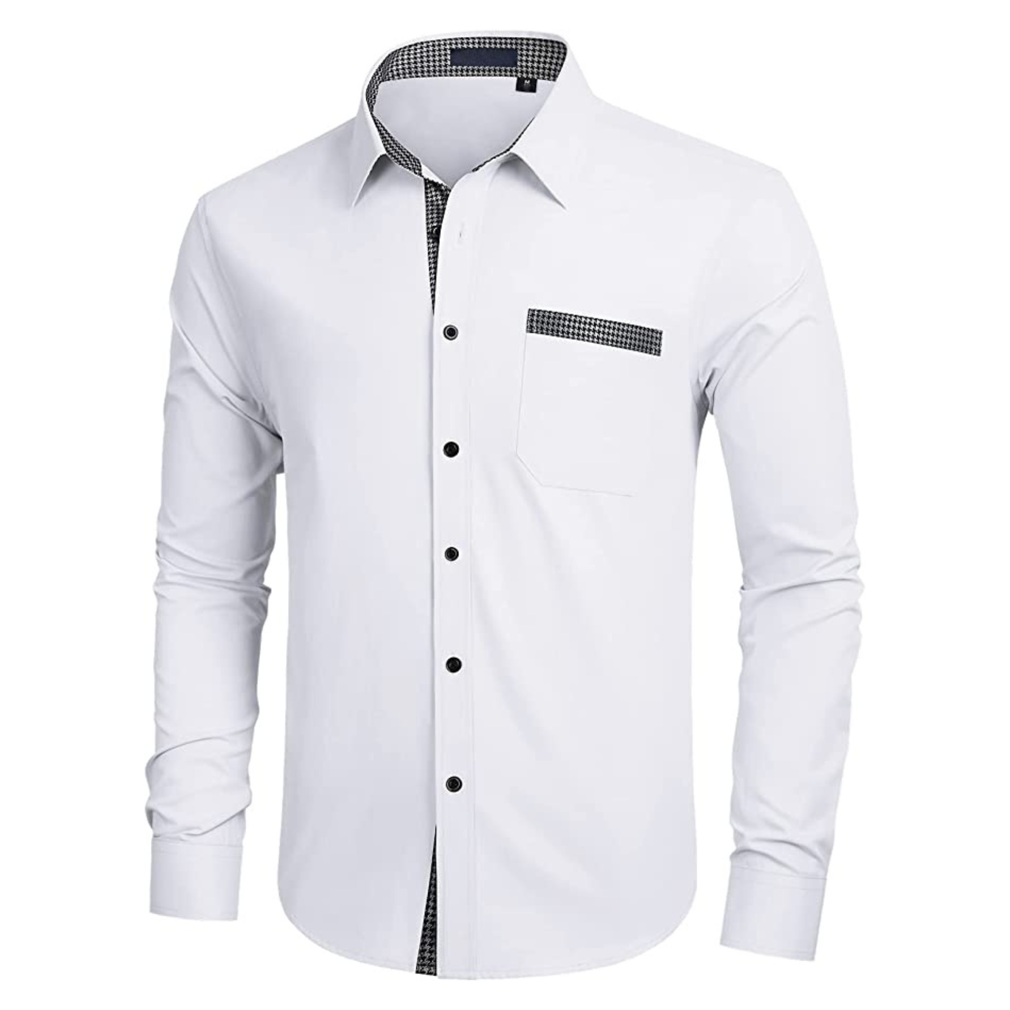 CAMICIA LESTER FANTASIA BICOLORE BIANCA