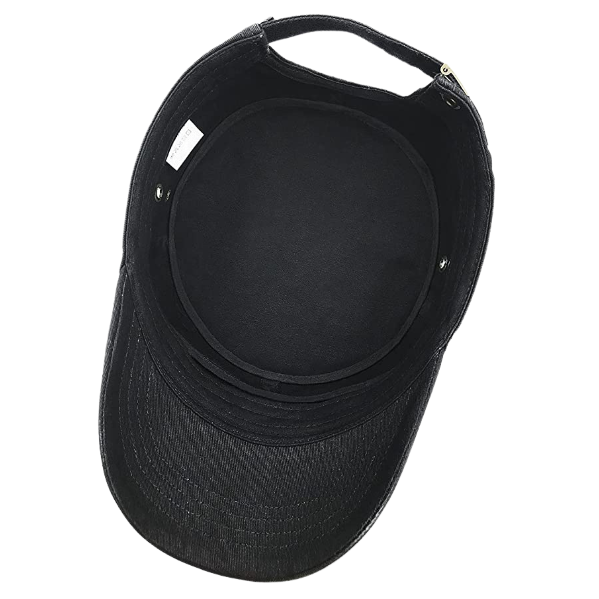 CAPPELLO MILITARE IN COTONE NERO