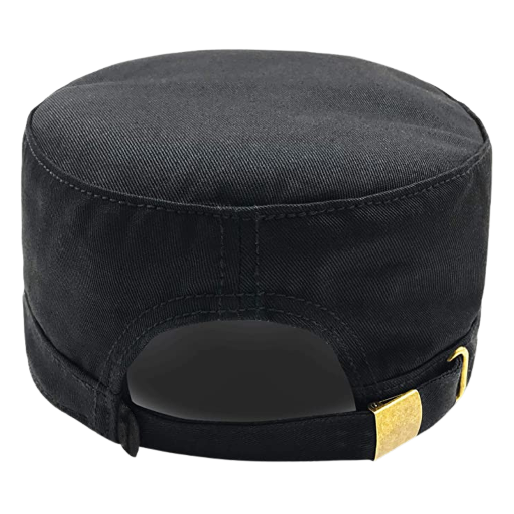 CAPPELLO MILITARE IN COTONE NERO