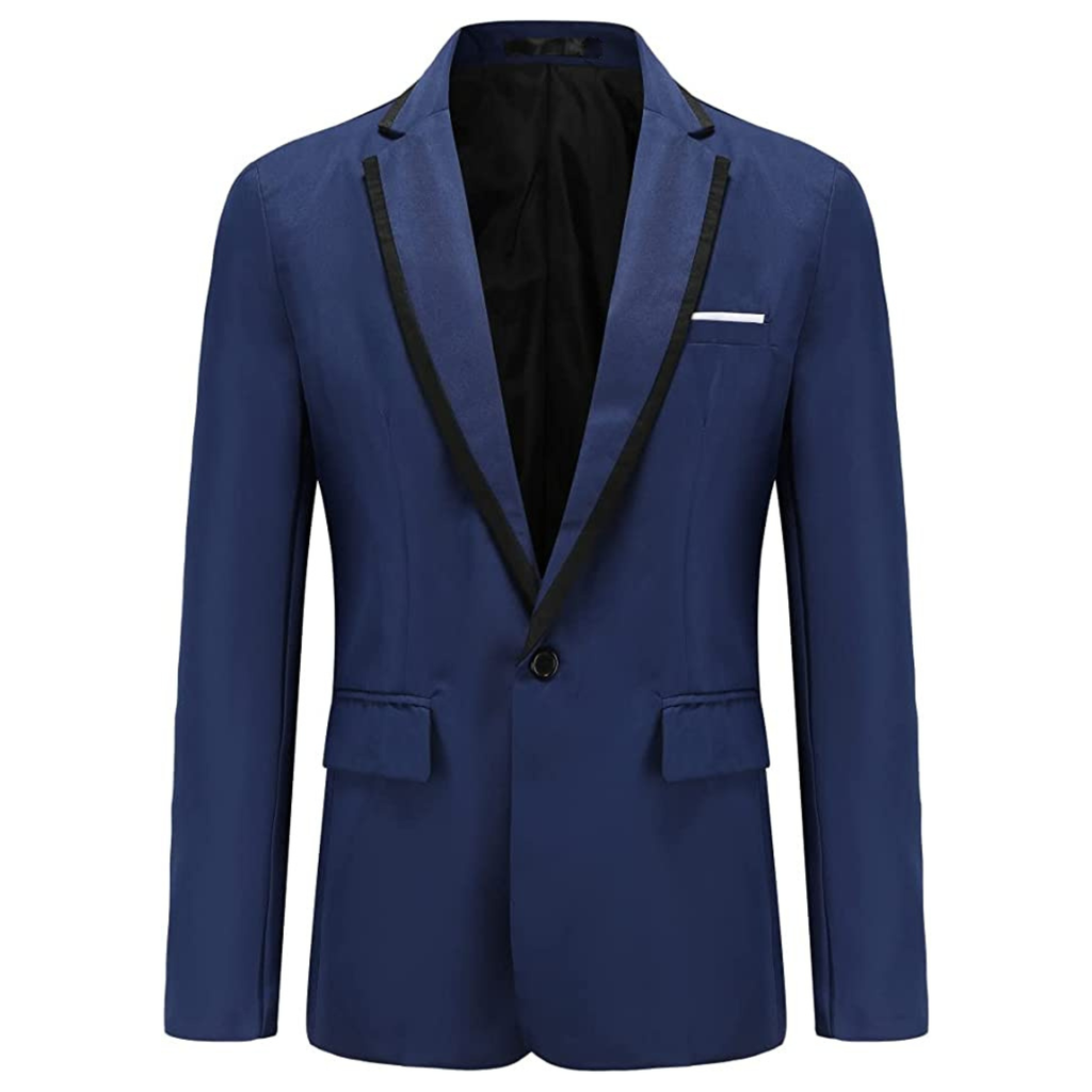 BLAZER ELEGANTE REVER SMOKING BLU