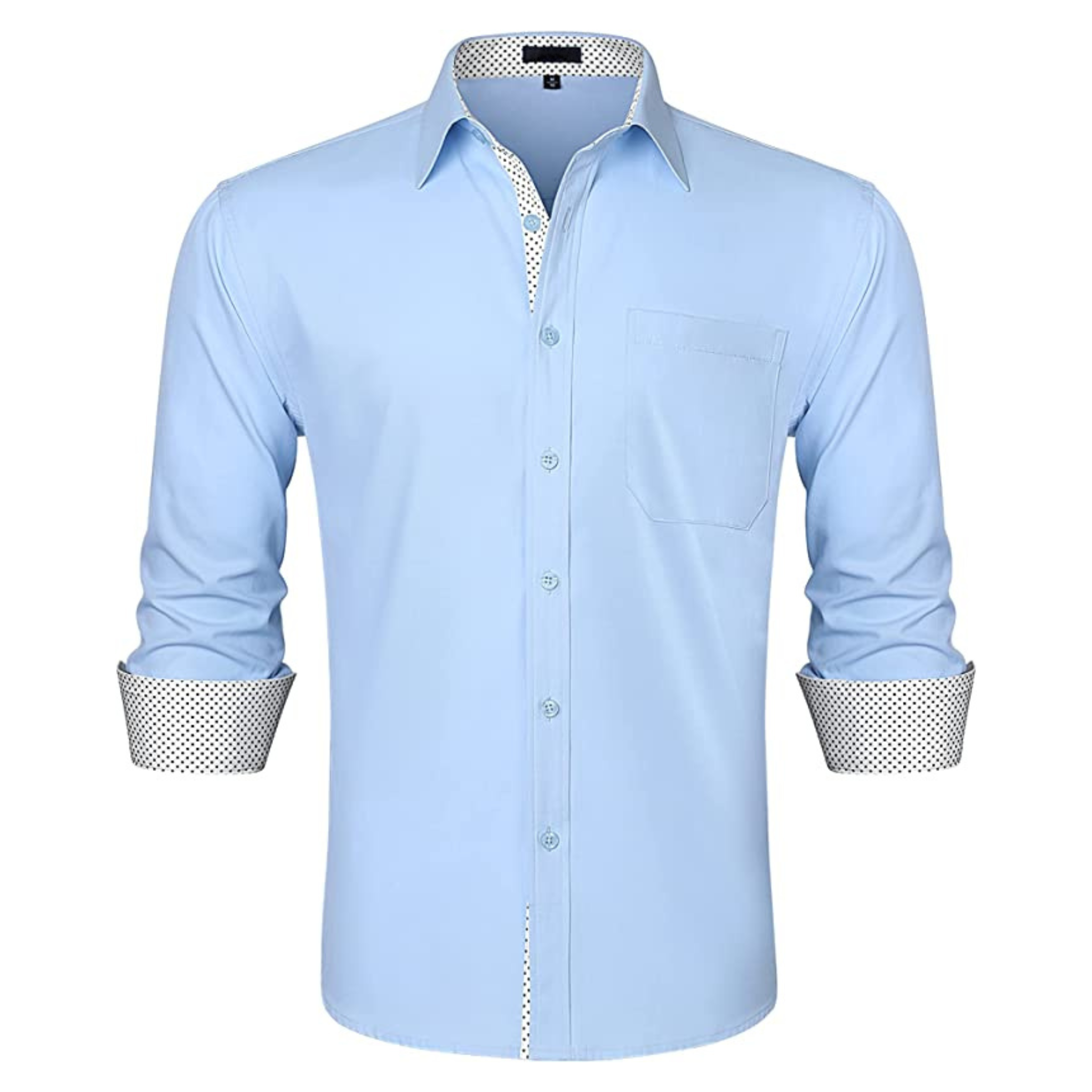 CAMICIA TREVOR FANTASIA POIS CELESTE