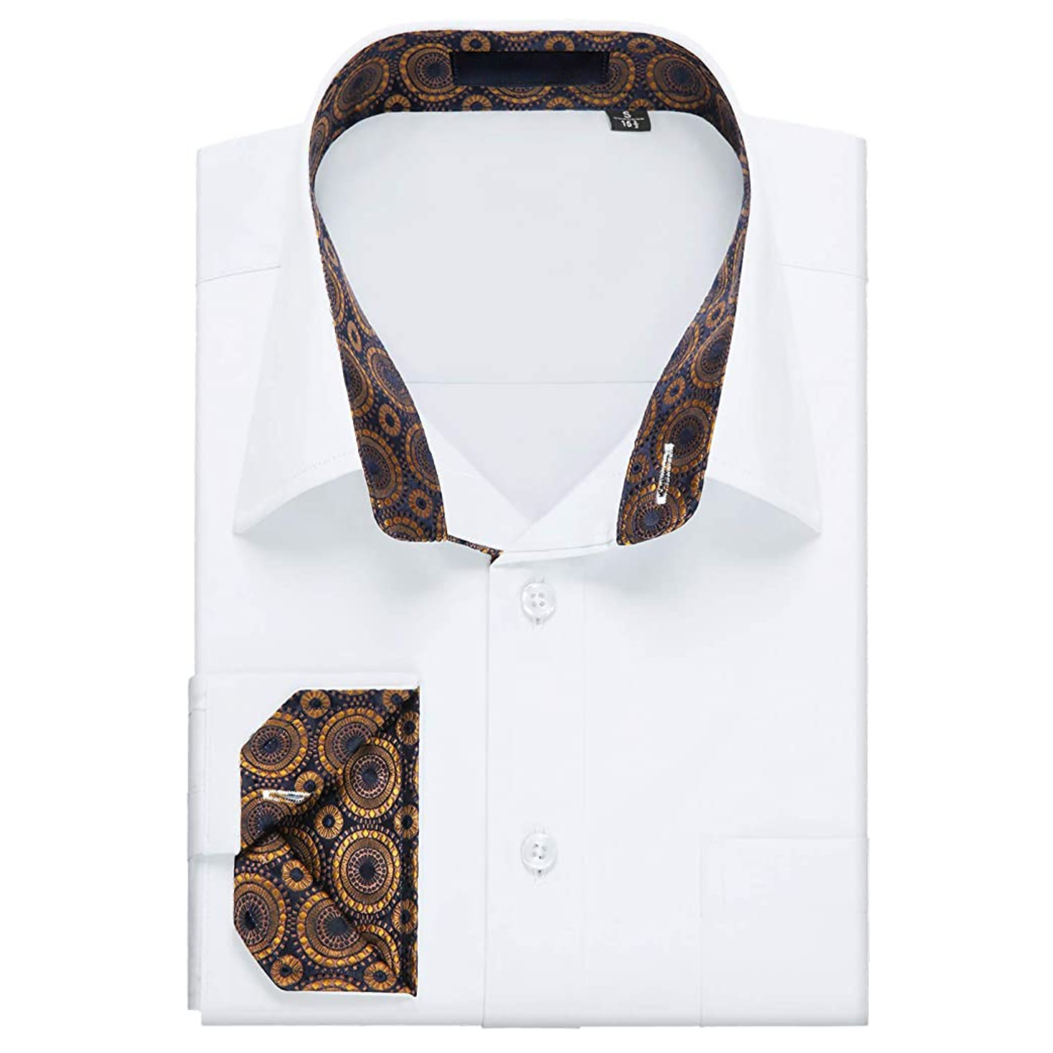 CAMICIA TREVOR FANTASIA BICOLORE BIANCA