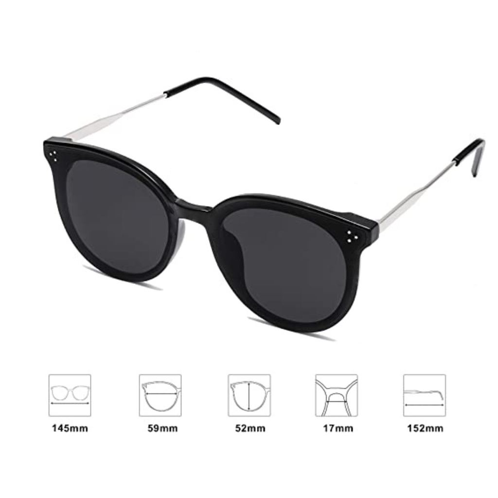 OCCHIALI RETRO' NERI POLARIZZATI