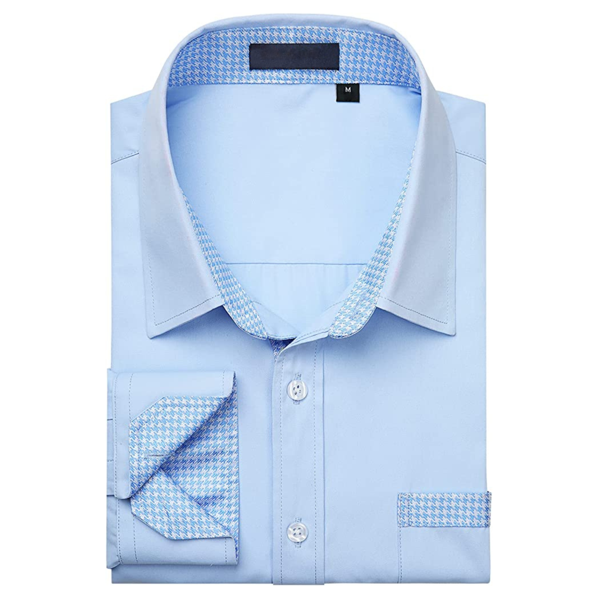 CAMICIA LESTER FANTASIA BICOLORE CELESTE