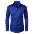CAMICIA CHRIS TINTA UNITA BLU ELETTRICO