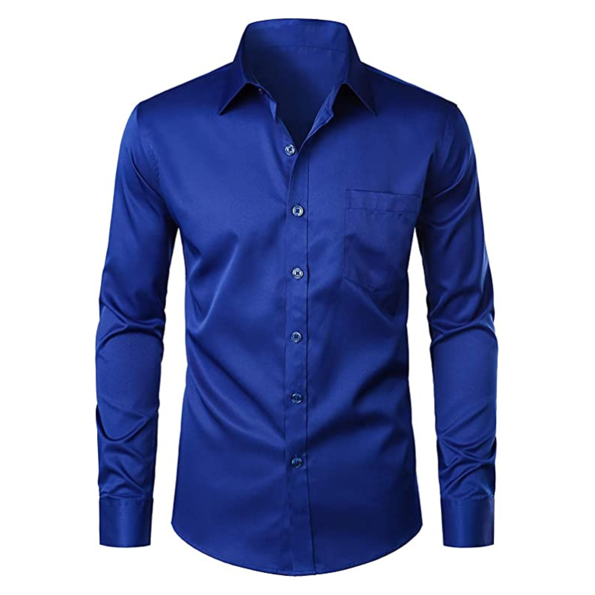 CAMICIA CHRIS TINTA UNITA BLU ELETTRICO