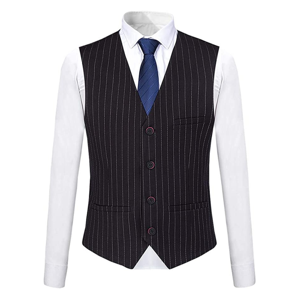 ABITO FRANCIS 3 PEZZI GESSATO NERO