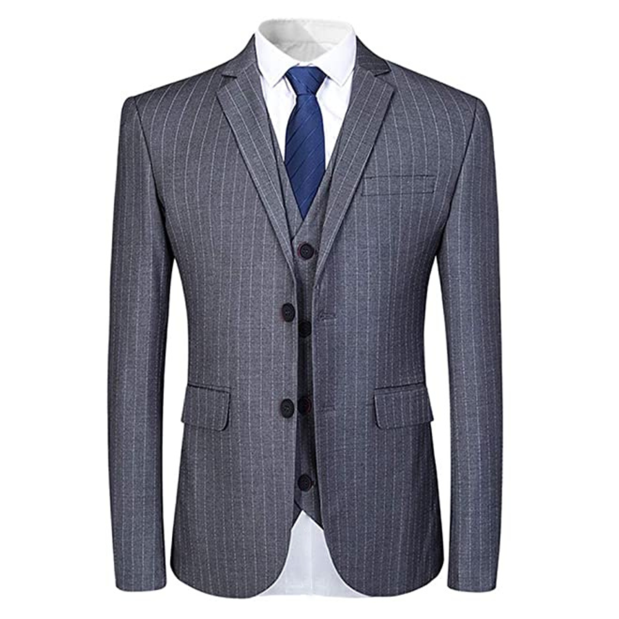 ABITO FRANCIS 3 PEZZI GESSATO GRIGIO