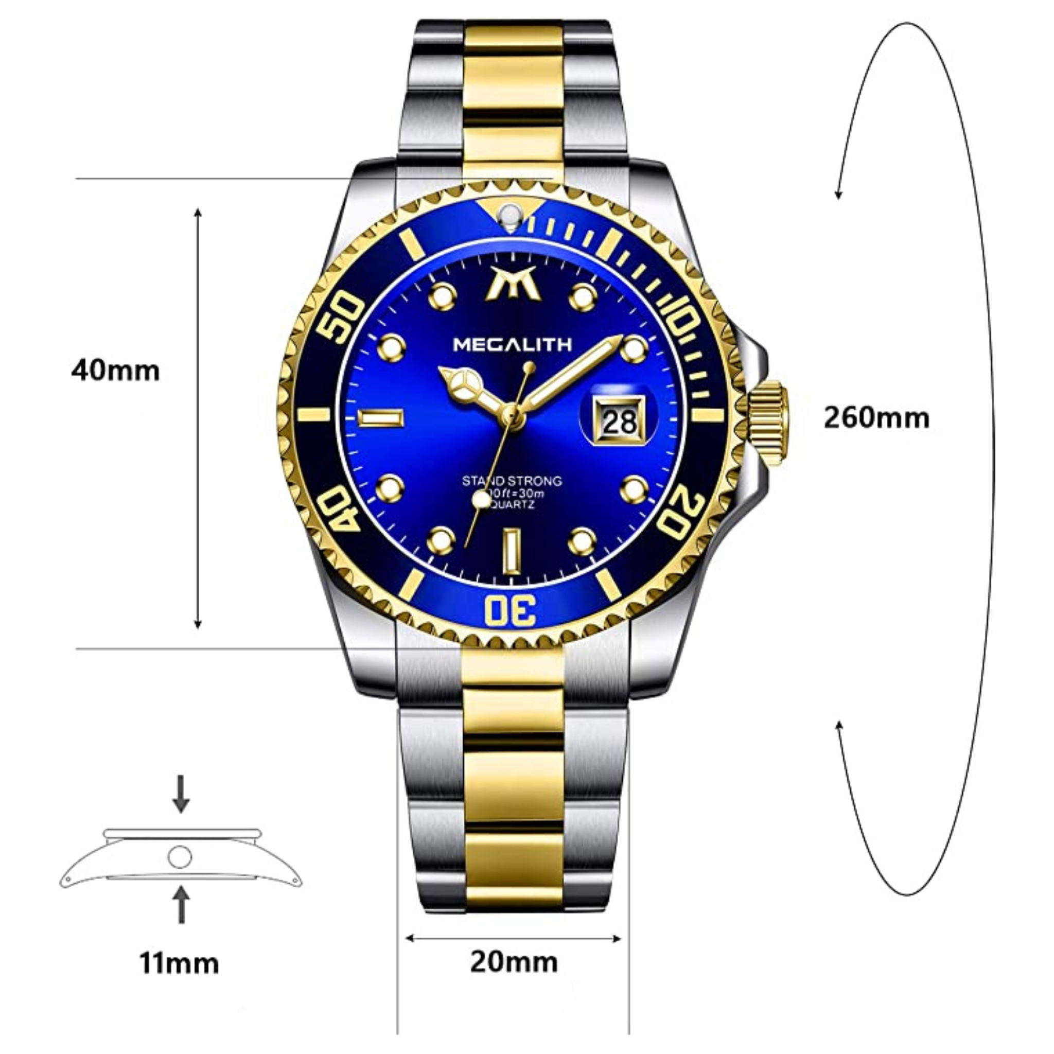 OROLOGIO BUSINESS IN ACCIAIO BLU CROMATO